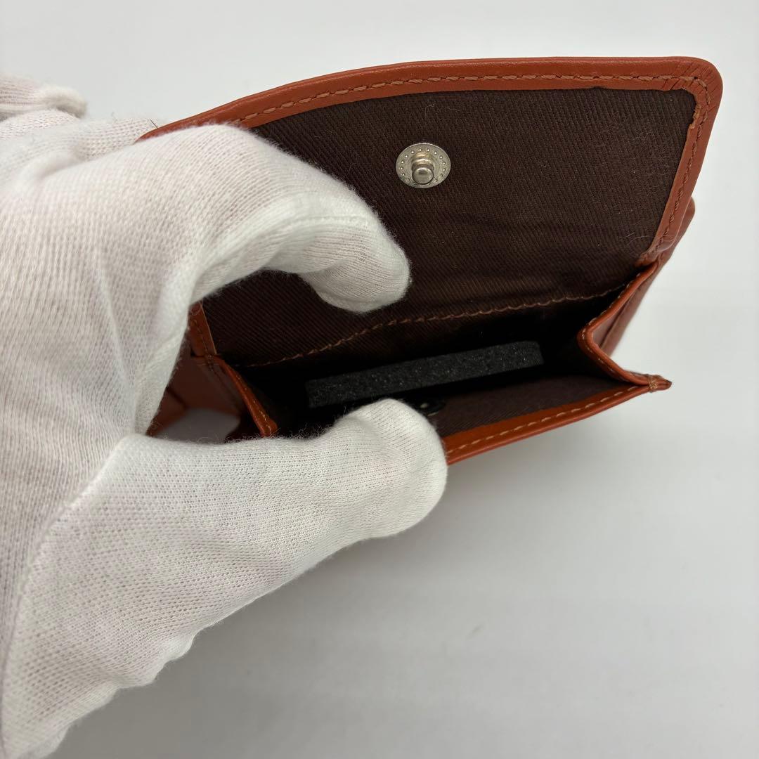 未使用■トライオン　二つ折り財布　小銭入れ付 パッチワーク　マルチカラー　レザー