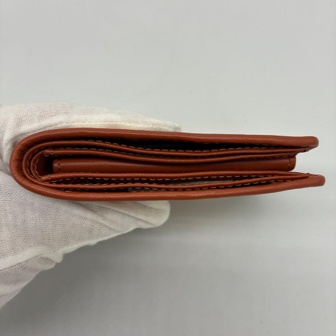 未使用■トライオン　二つ折り財布　小銭入れ付 パッチワーク　マルチカラー　レザー