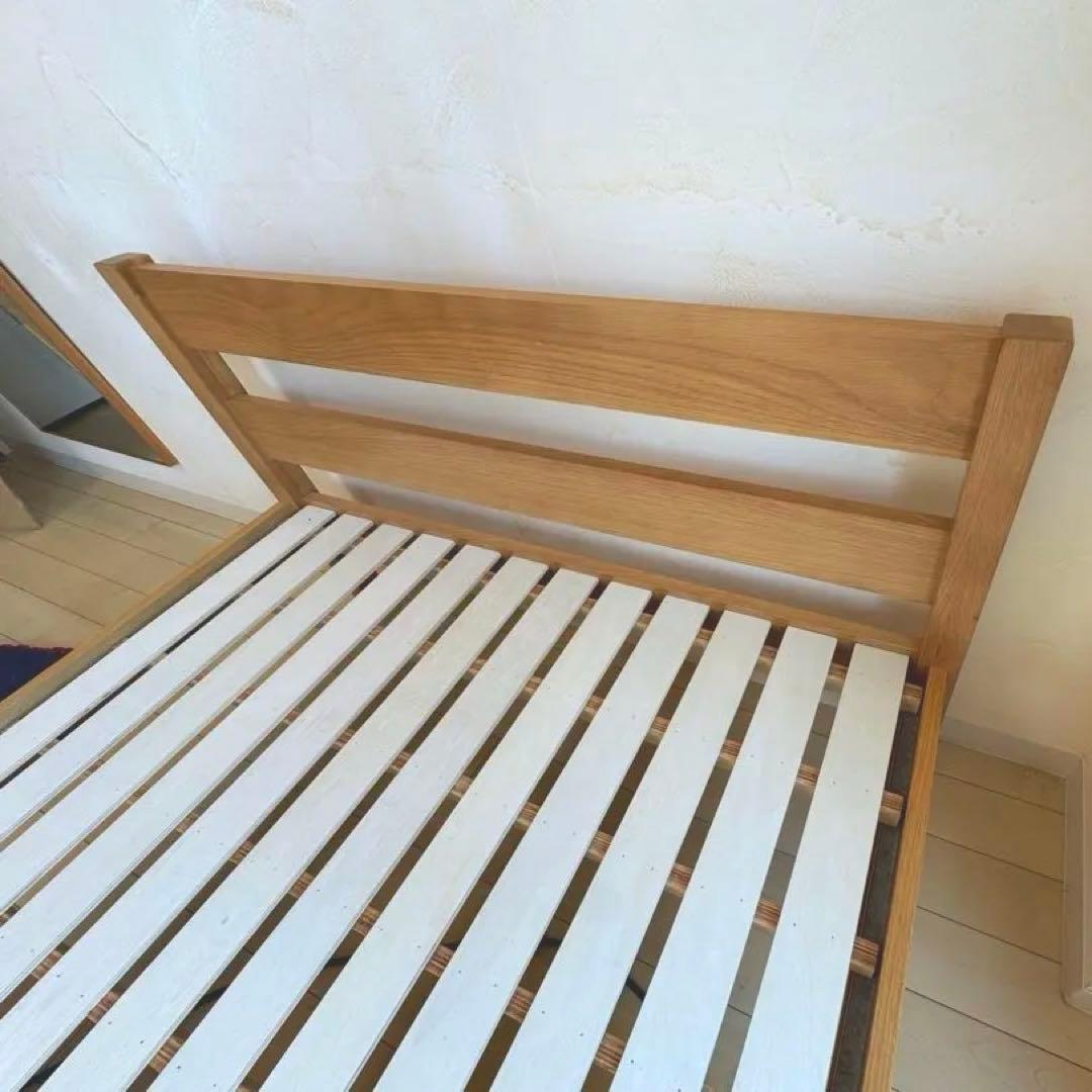 セミダブルベッドフレーム　2023年製 美品　無印良品　オーク材突板