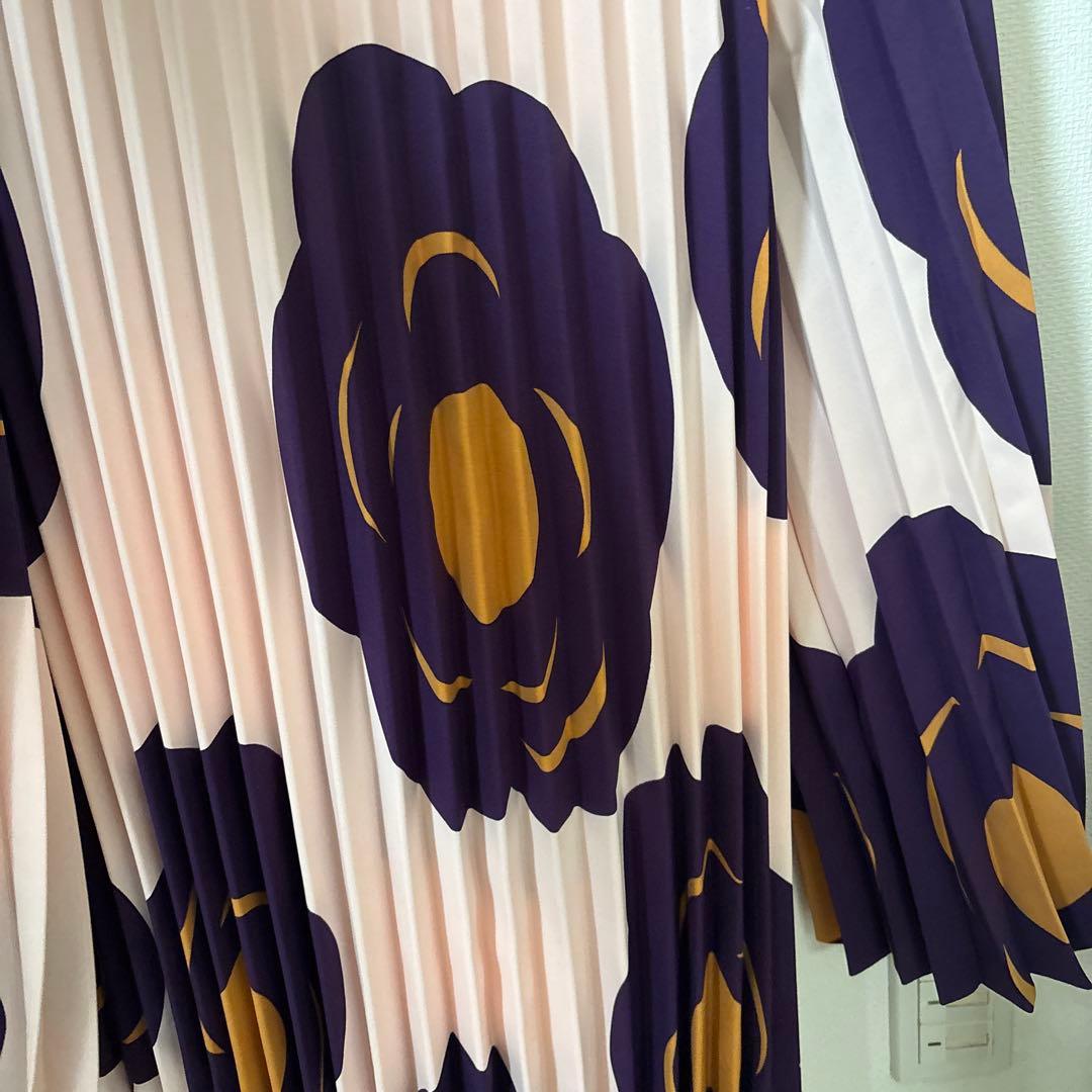 Marimekko フラワープリント プリーツ ワンピース