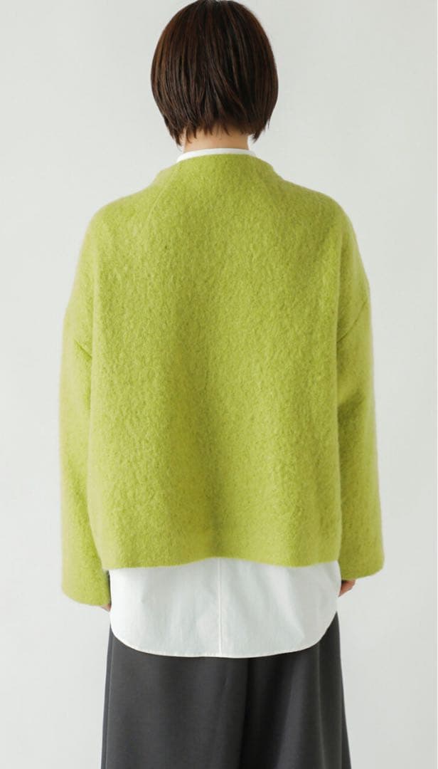 未使用SI-HIRAI スーヒライ シープ モヘア ラウンドネック コート