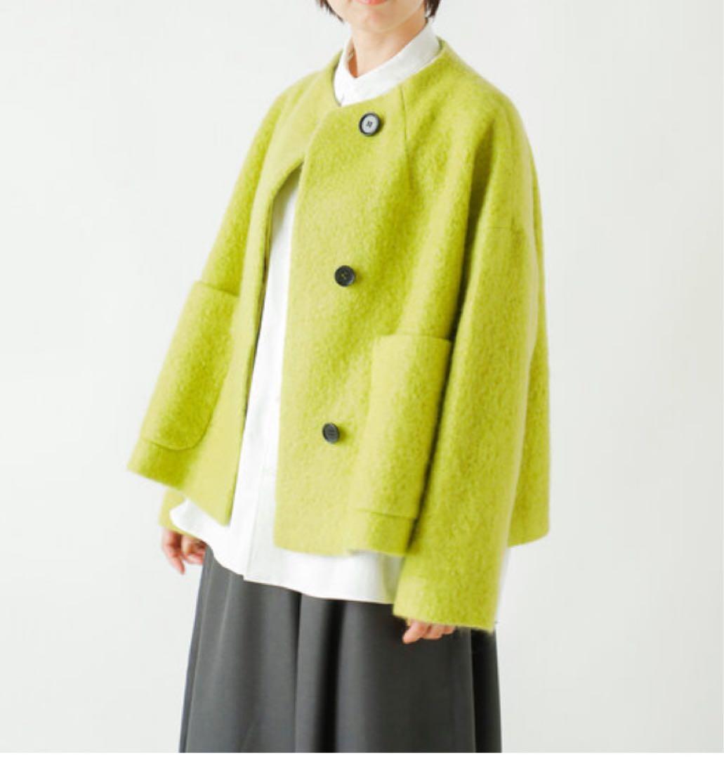 未使用SI-HIRAI スーヒライ シープ モヘア ラウンドネック コート