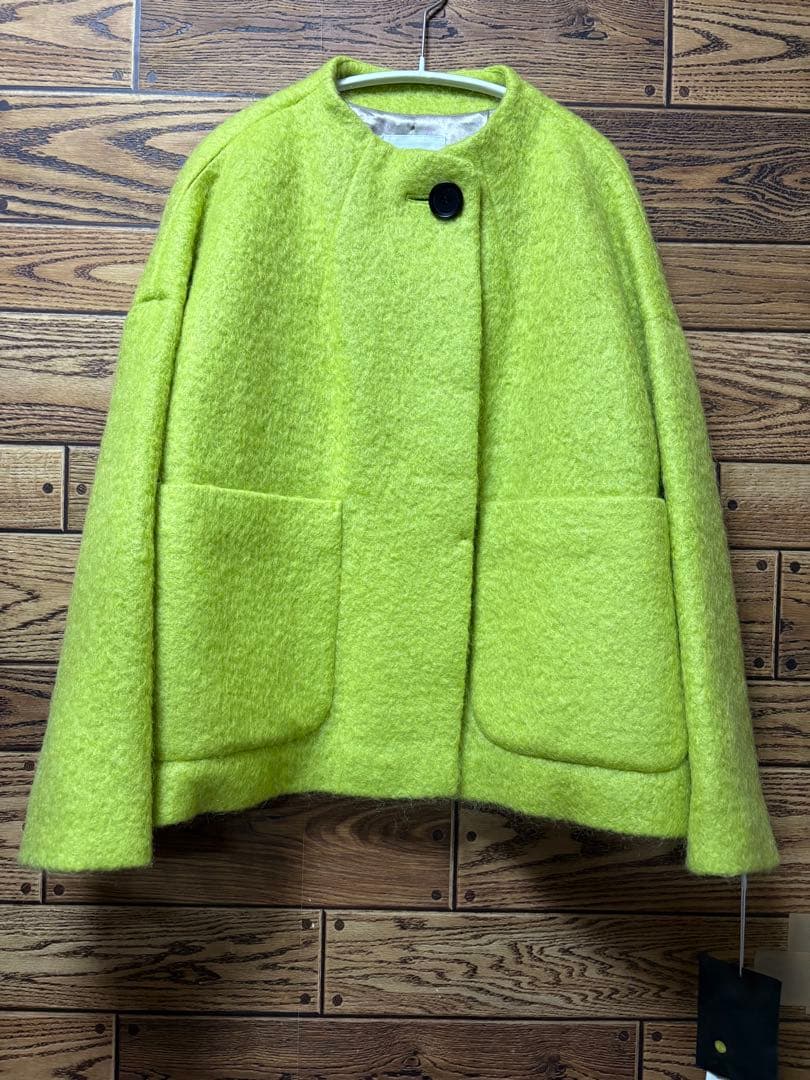 未使用SI-HIRAI スーヒライ シープ モヘア ラウンドネック コート