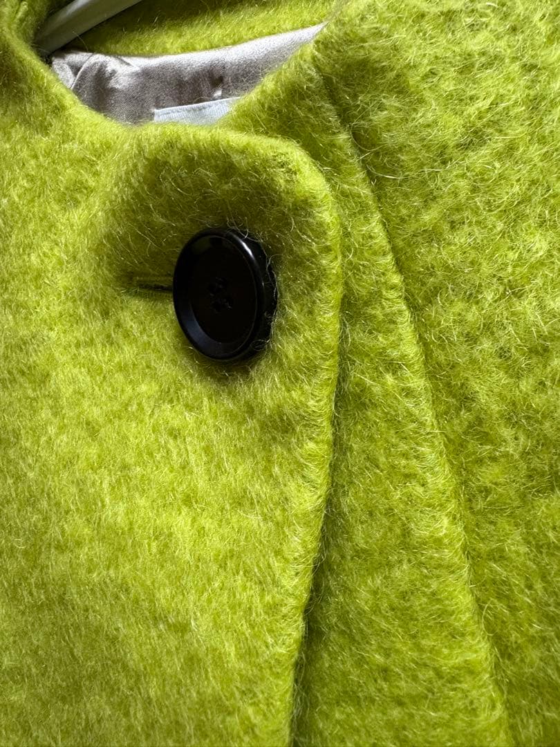 未使用SI-HIRAI スーヒライ シープ モヘア ラウンドネック コート