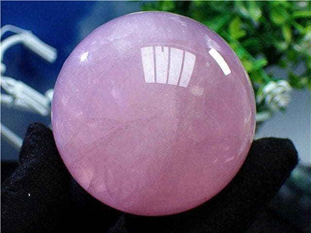 63MMAAA級家庭円満★天然紫ローズクォーツ丸玉YT4E1/170E17D