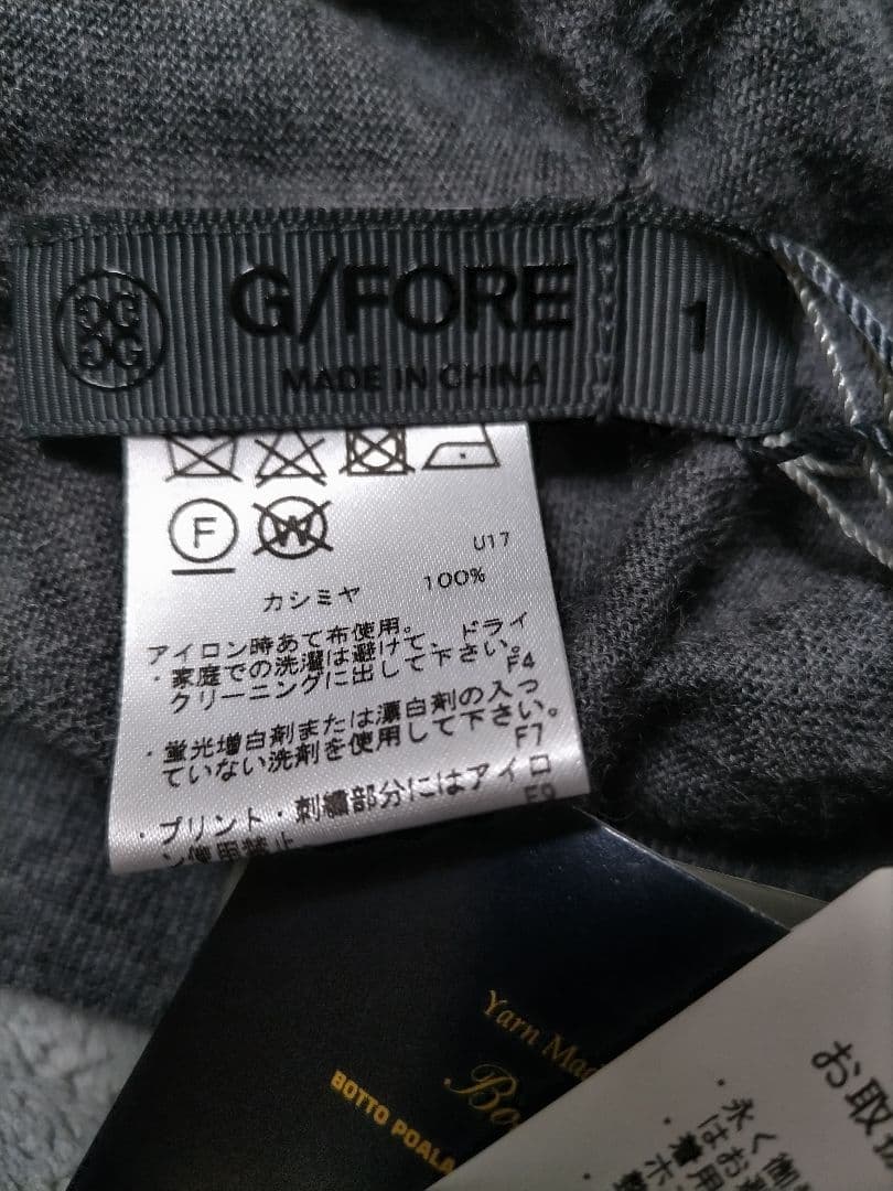 G/FORE カシミヤ　タートルネック　グレー　新品