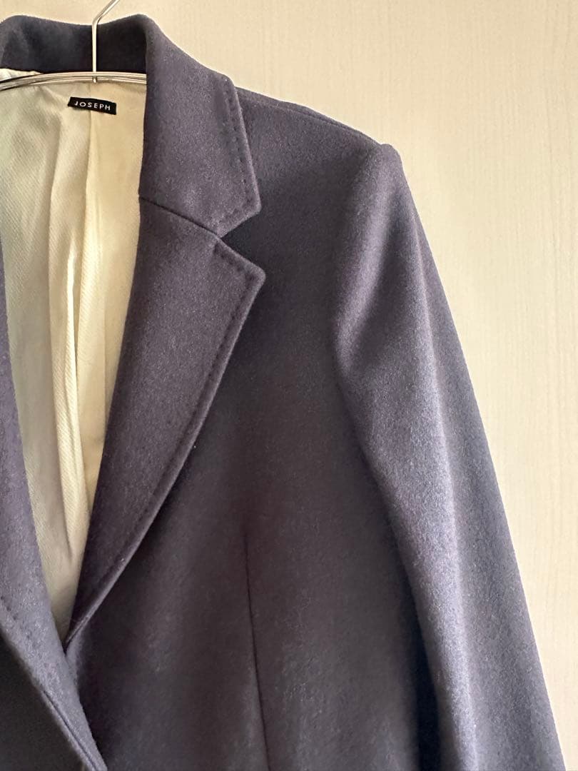 JOSEPH チェスターコート　ネイビー　ロング丈　　Mサイズ ウール