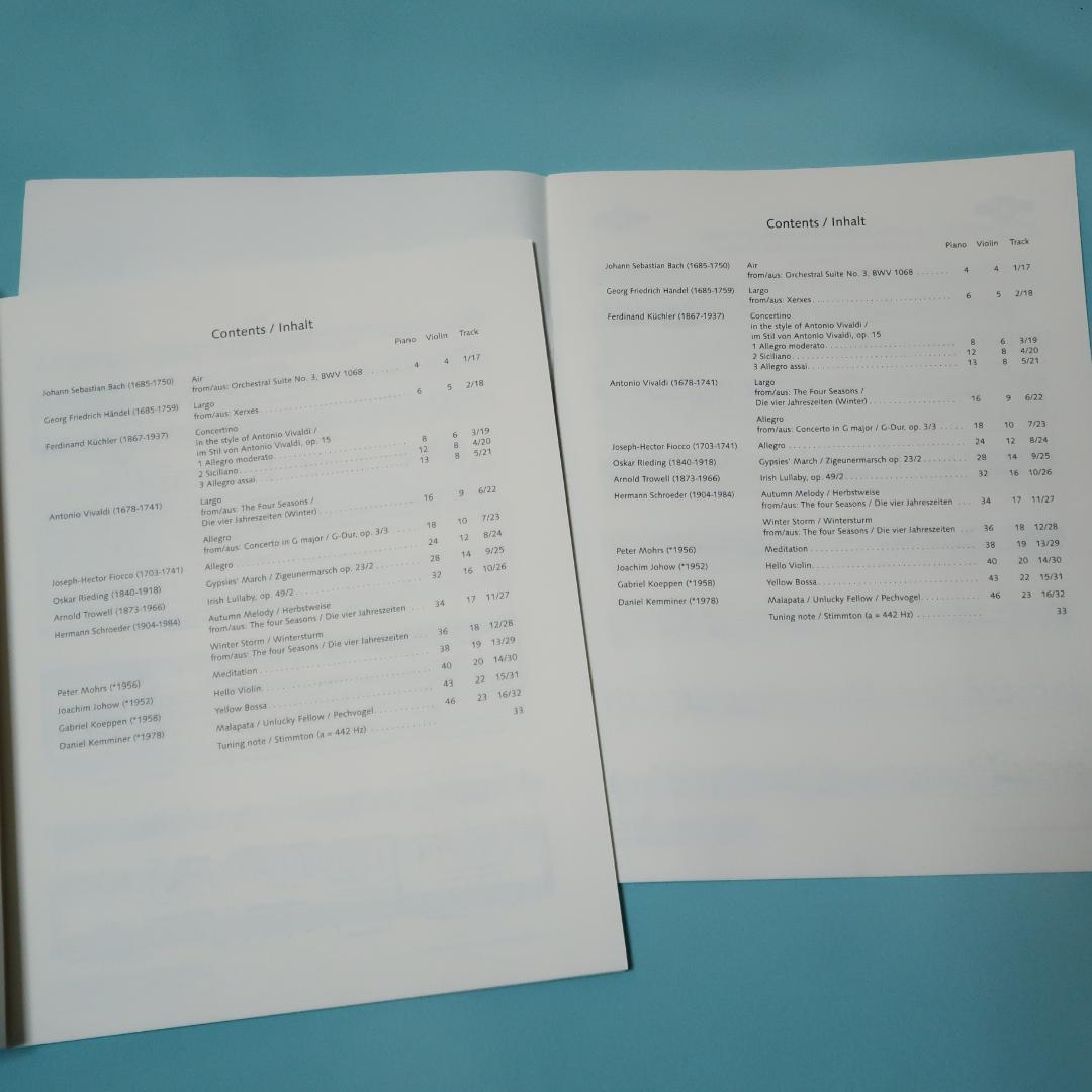 セール！洋楽譜　イージーコンサートピース　ヴァイオリンとピアノ3　パート譜CD付