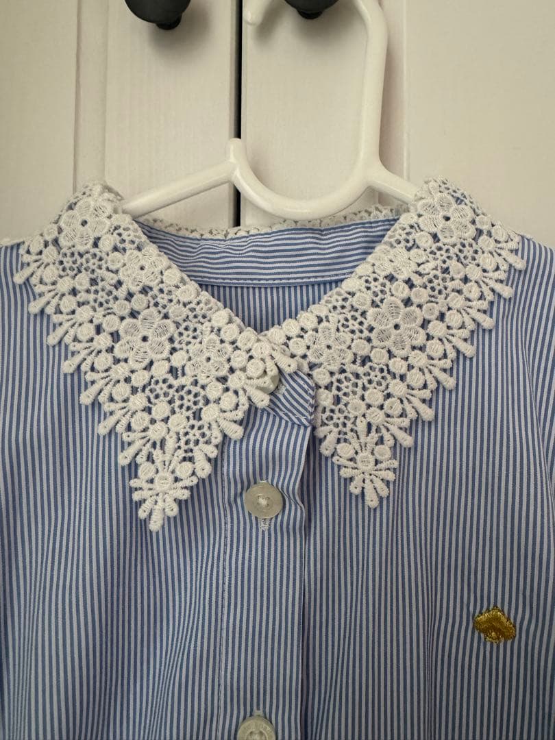 【美品】Kate spade トドラー ストライプエンブロイダリーワンピース