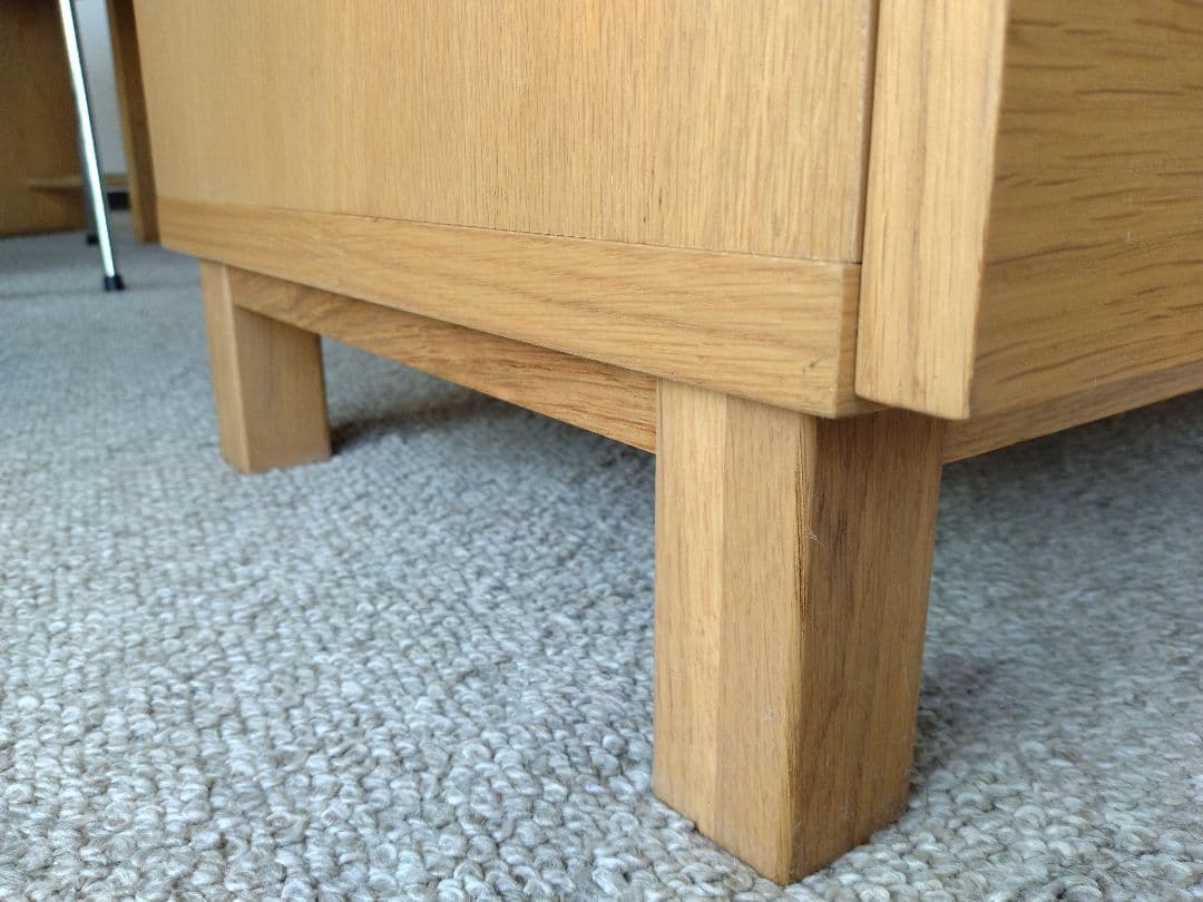 【訳あり】MUJI無印良品 オーク材チェスト4段120cm/ワイドキャビネット