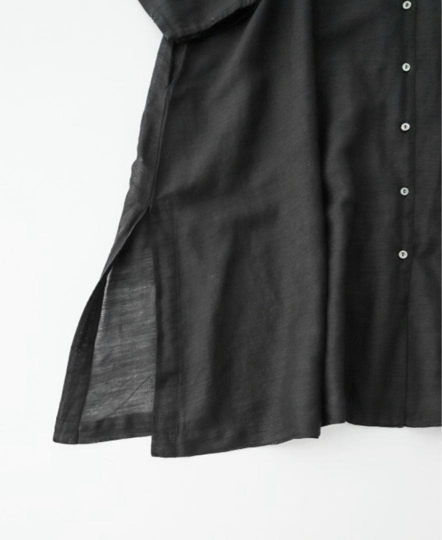 【最安値】nest Robe★ バンブーコットンボイルVネックチュニック 黒