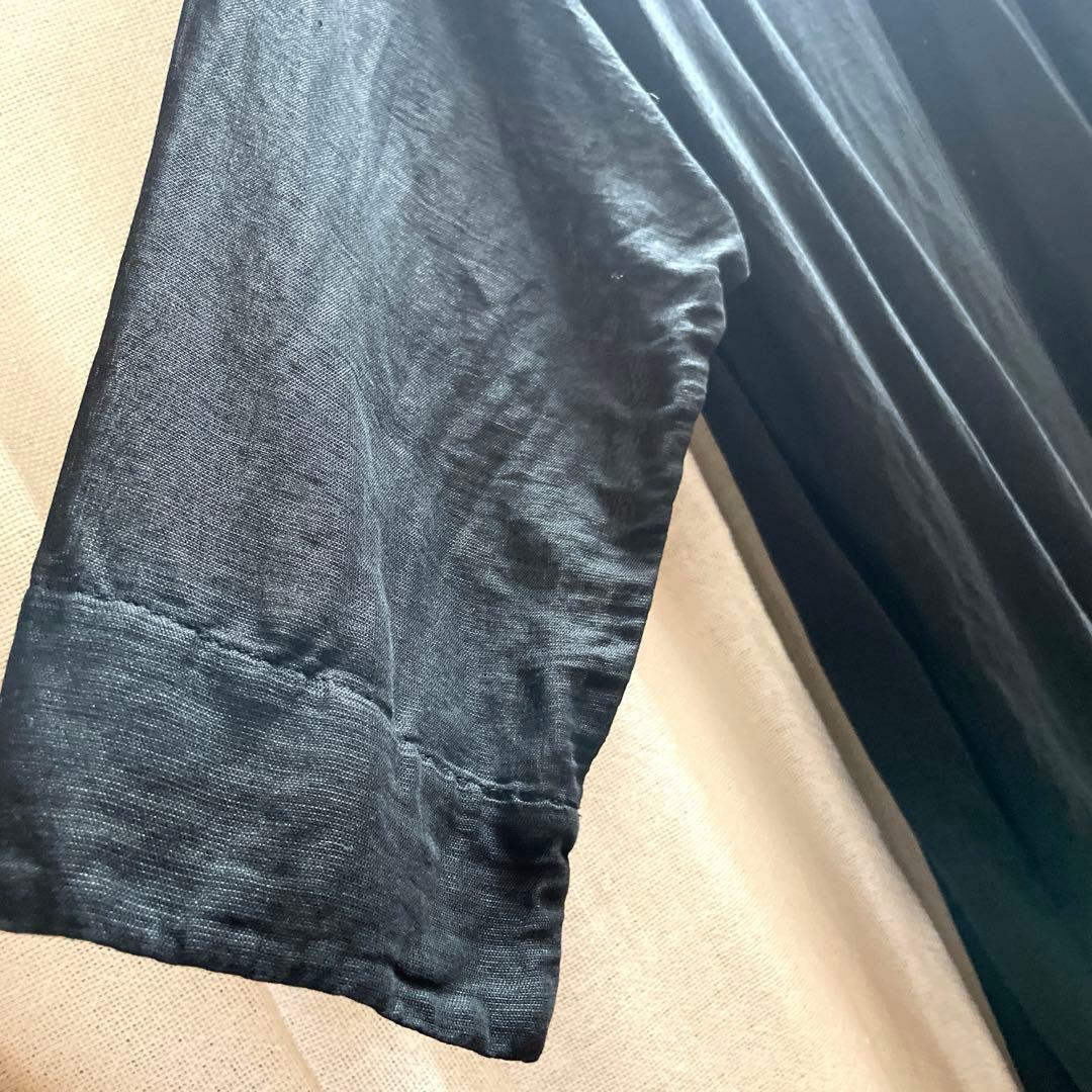 【最安値】nest Robe★ バンブーコットンボイルVネックチュニック 黒