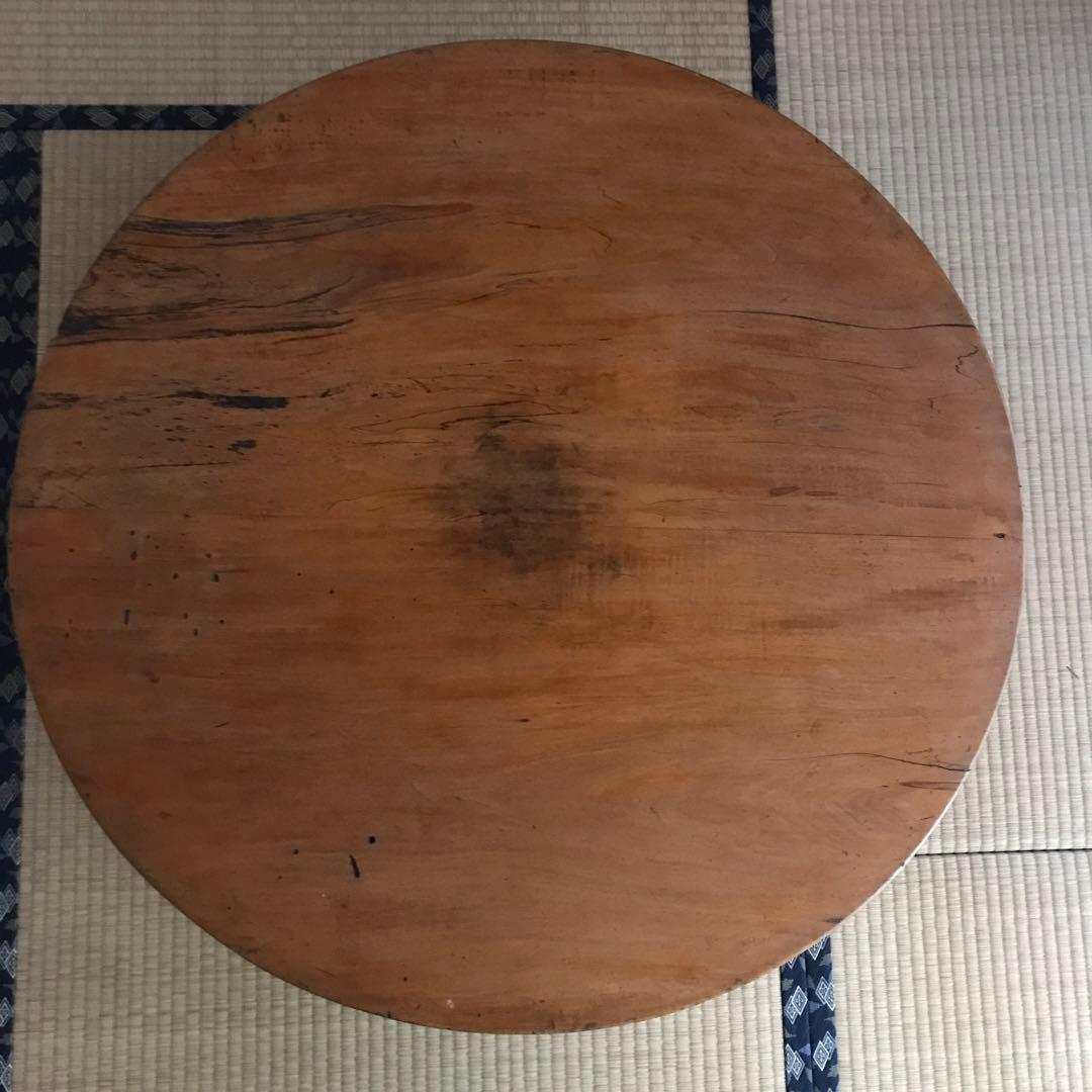 木製円形座卓/ちゃぶ台/ローテーブル　直径約 90cm