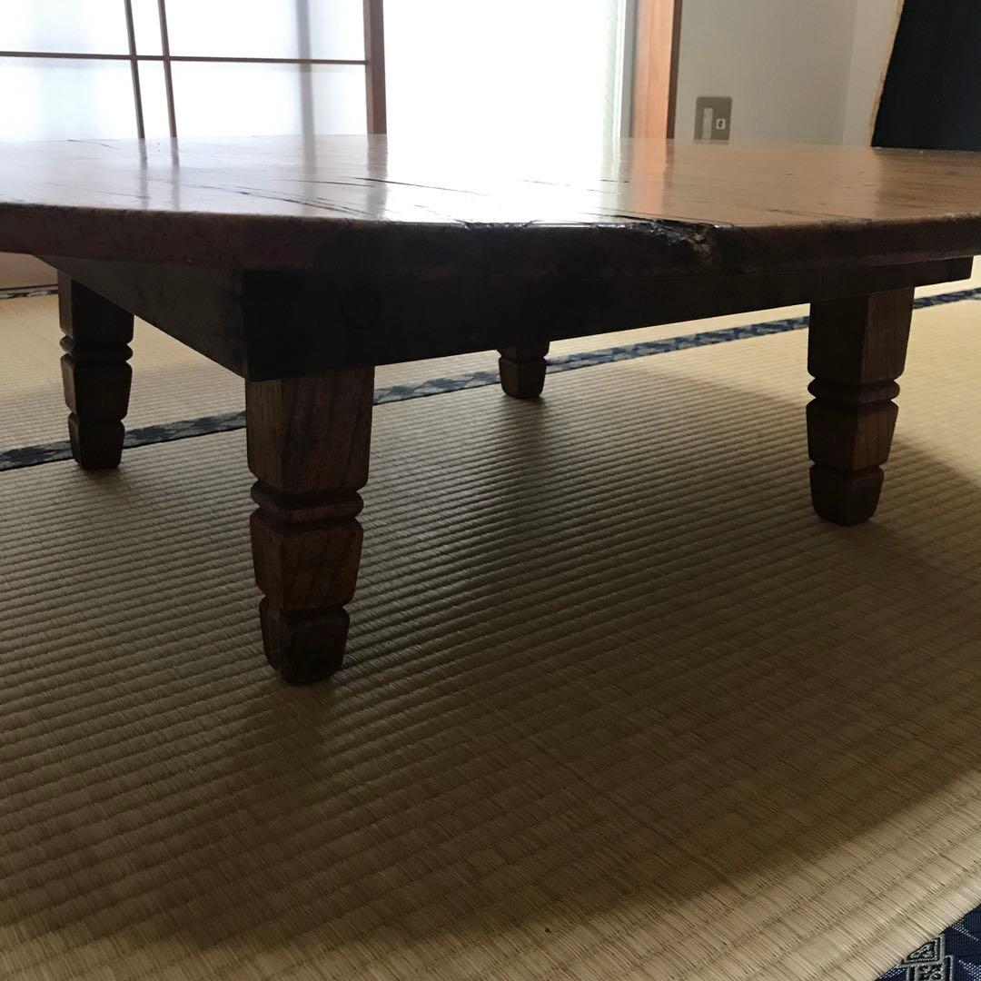 木製円形座卓/ちゃぶ台/ローテーブル　直径約 90cm