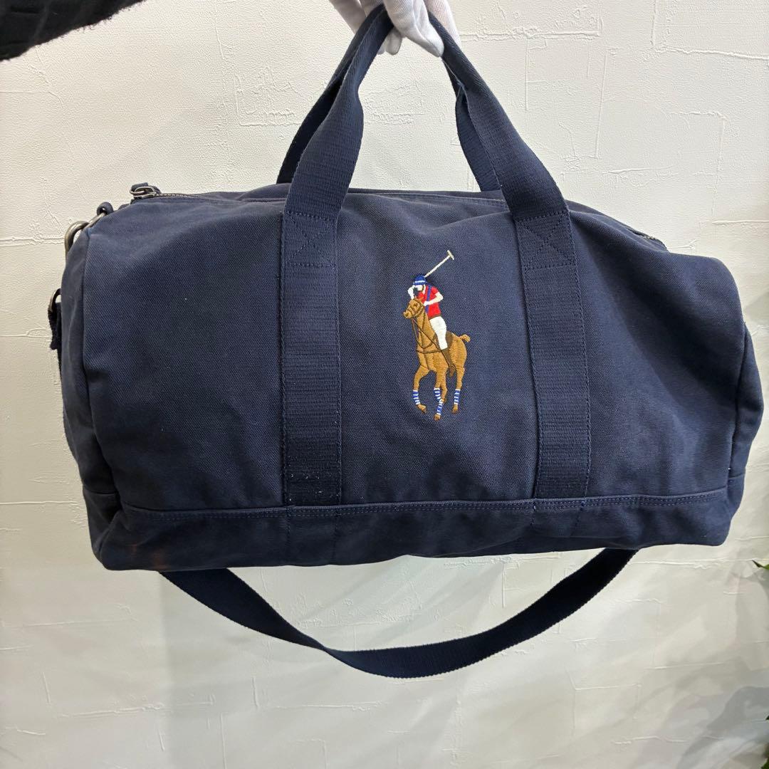 q*9様 POLO ビッグポニー　キャンバス　ボストンバッグ