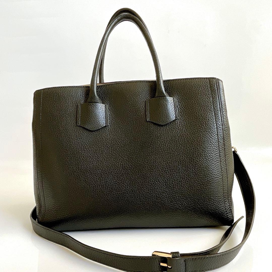 【フルラ】2way/ トート/ショルダー/バック/黒/ビジネス/レザー/A4可能