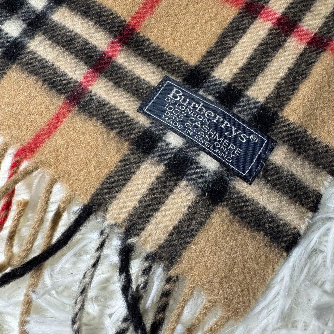 【英国製】Burberrys カシミヤマフラー ノバチェック キャメル