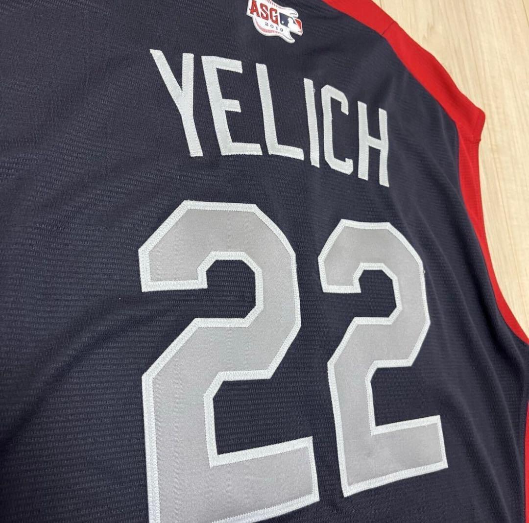 Majestic MLB ブリュワーズ イエリッチ オーセンティックユニフォーム