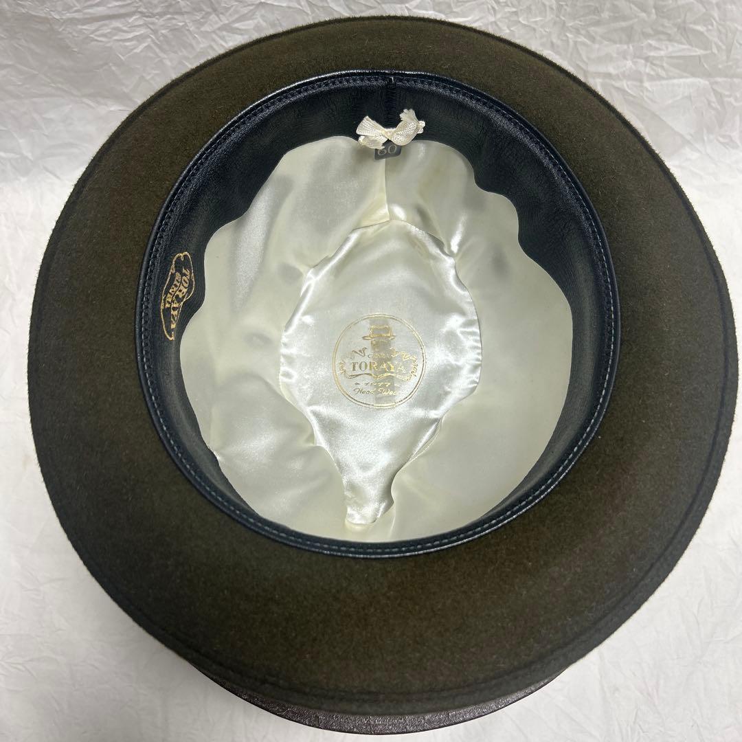 銀座トラヤ TORAYA オリーブグリーン ウールハット 60サイズ
