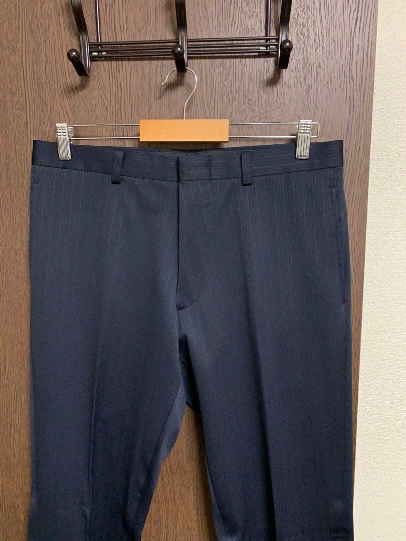 AB5新品未使用！快適ウォッシャブルストレッチスーツ！定番ネイビー！小訳！秋冬春