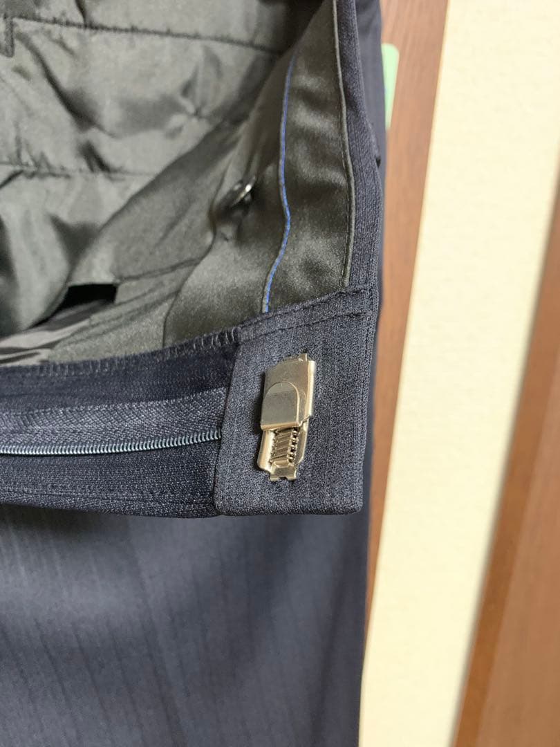 AB5新品未使用！快適ウォッシャブルストレッチスーツ！定番ネイビー！小訳！秋冬春