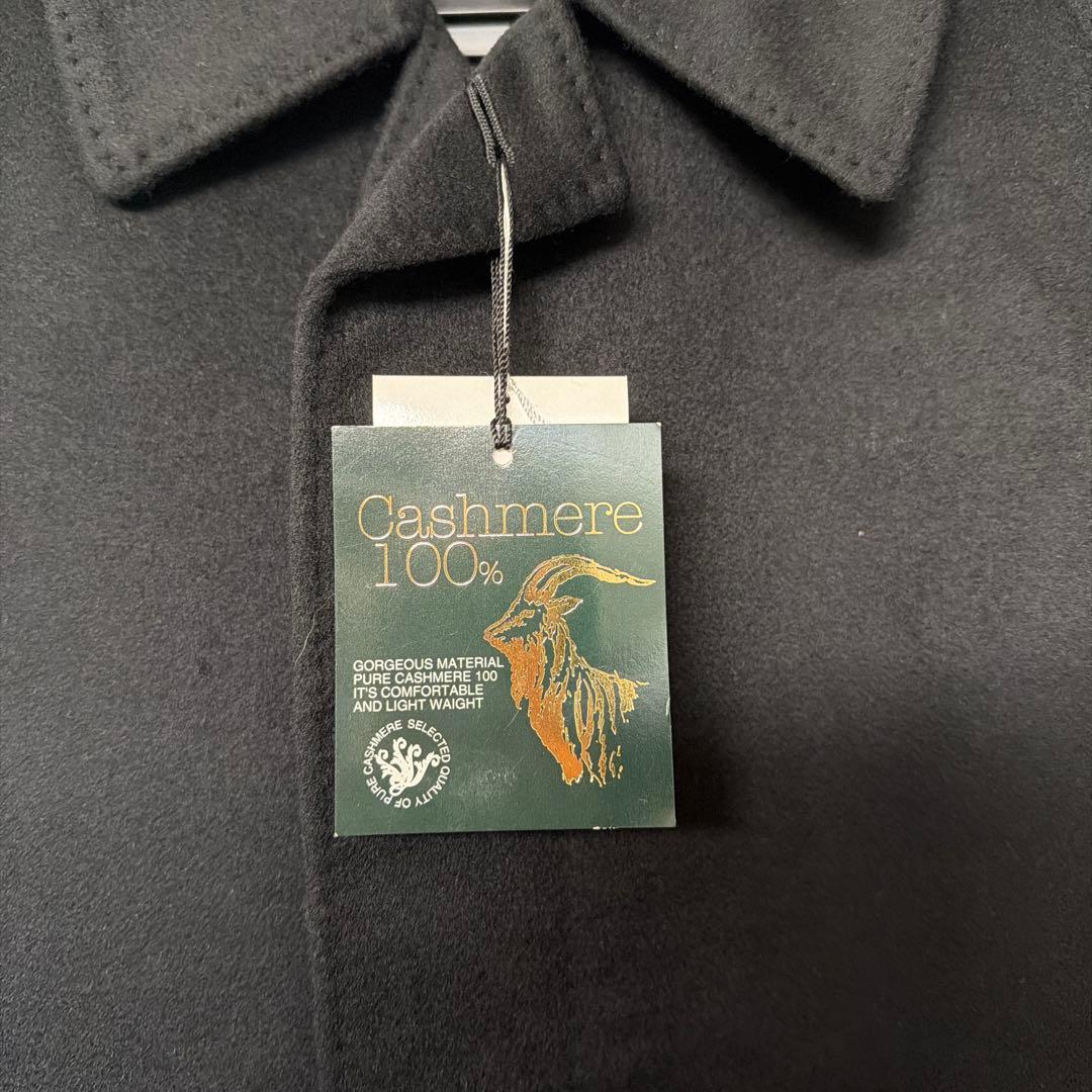 未使用　紙タグ付　定価88000円　カシミヤ100% ブラック コート　ロング