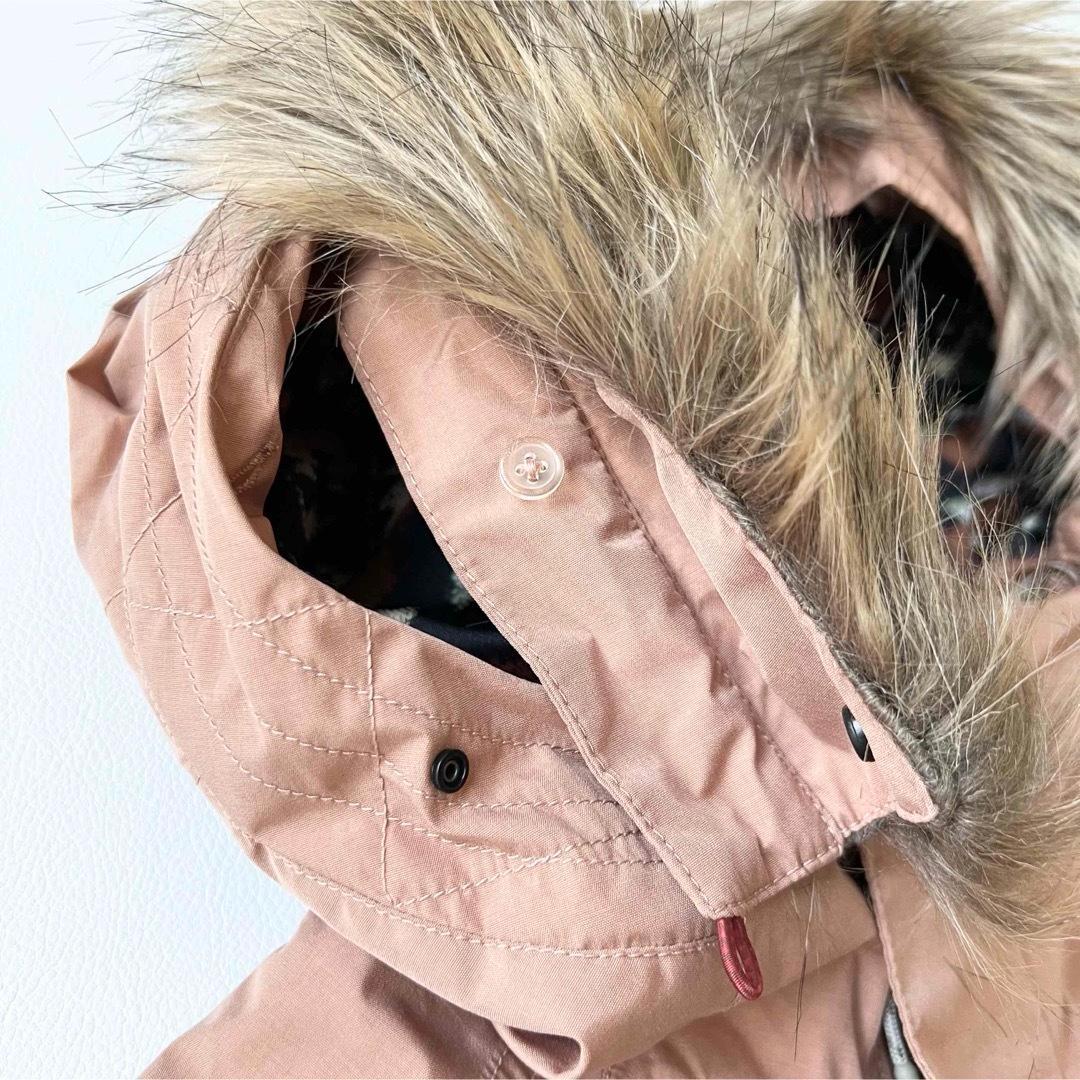 4921【美品】バートン　ジャケット ファー付き ゴアテックス ピンクベージュ