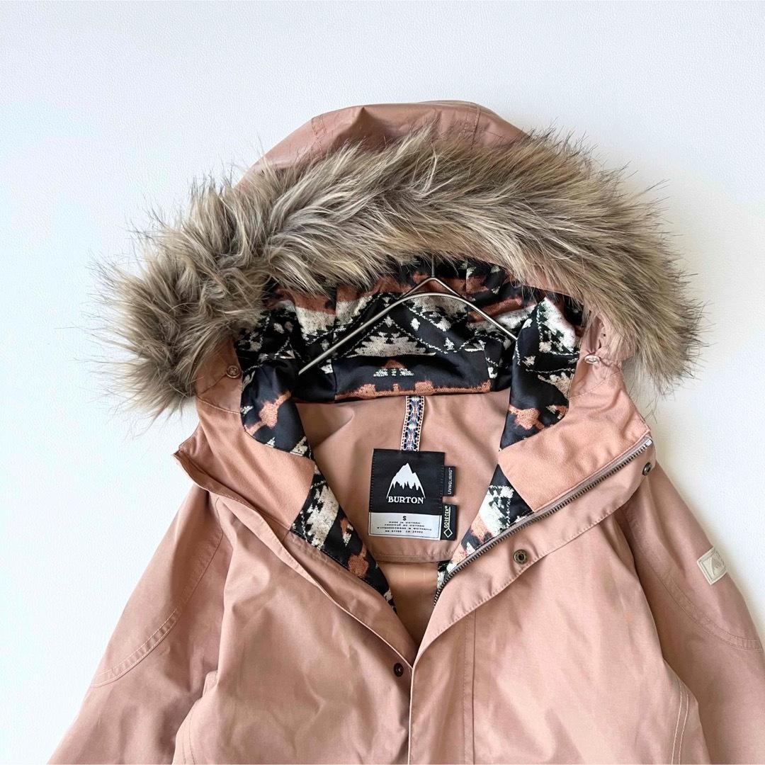 4921【美品】バートン　ジャケット ファー付き ゴアテックス ピンクベージュ