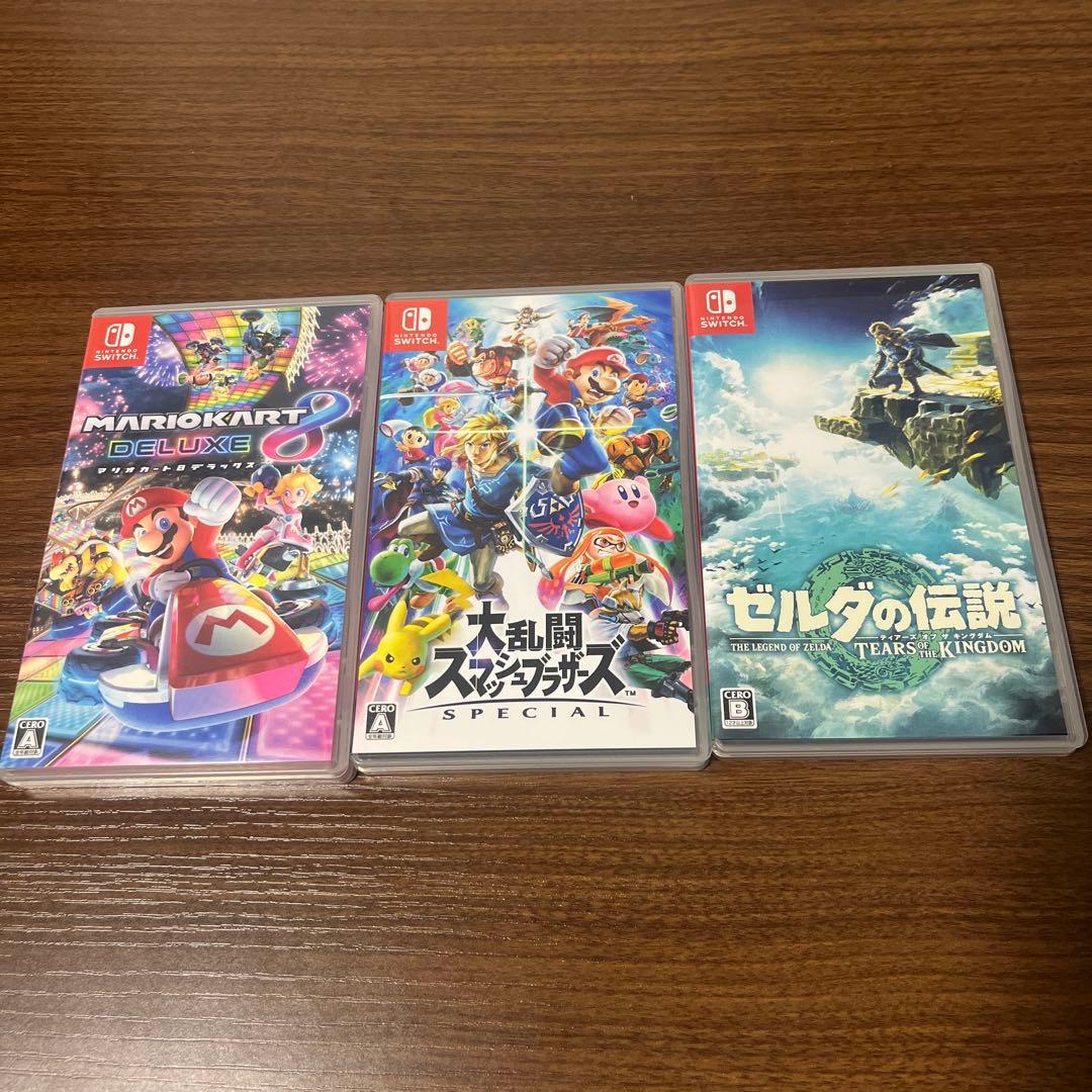 Switchソフト マリオカート8 ゼルダティアキン 大乱闘スマッシュブラザーズ