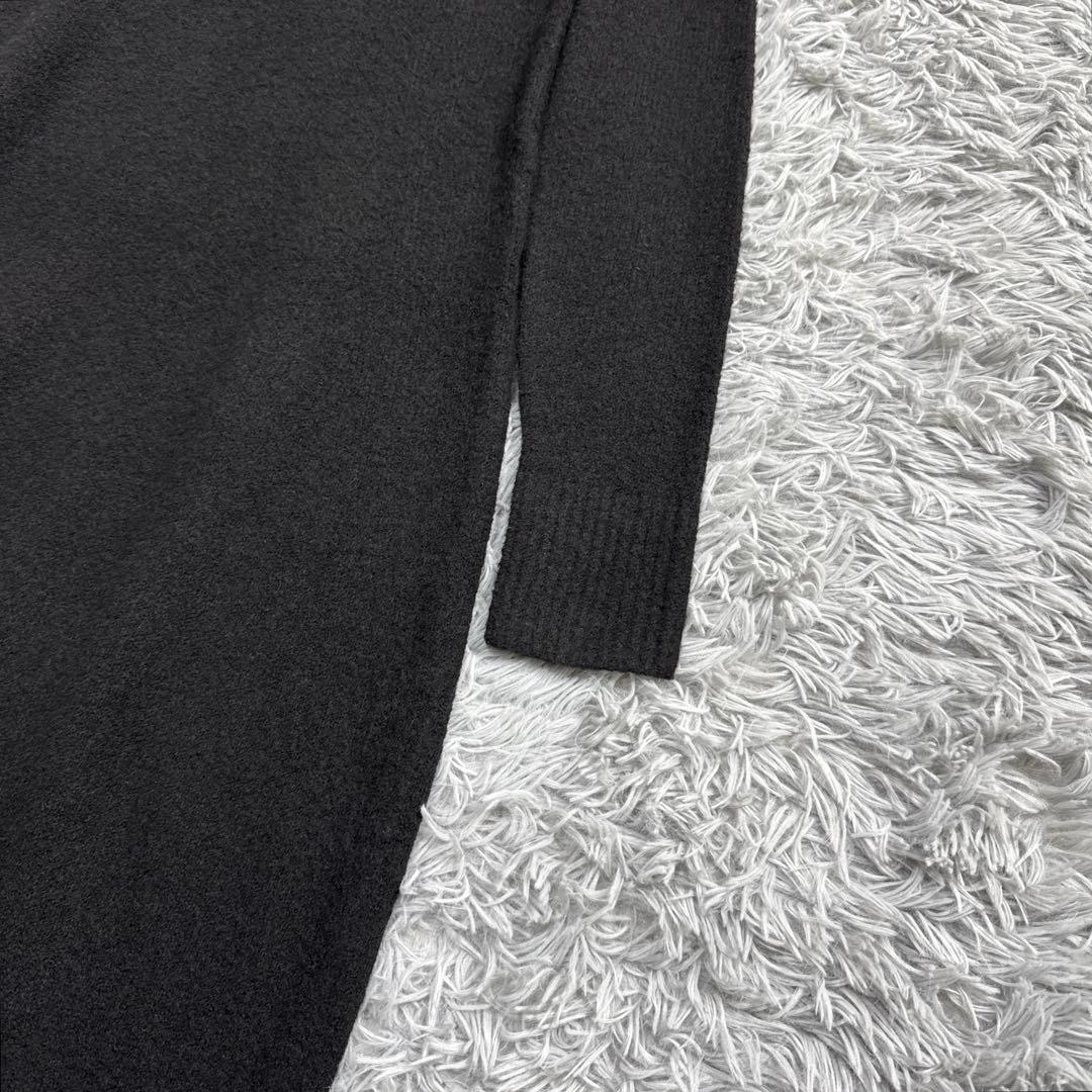 美品✨セオリー カシミヤ混 ニットロングワンピース ハイネック ブラック M