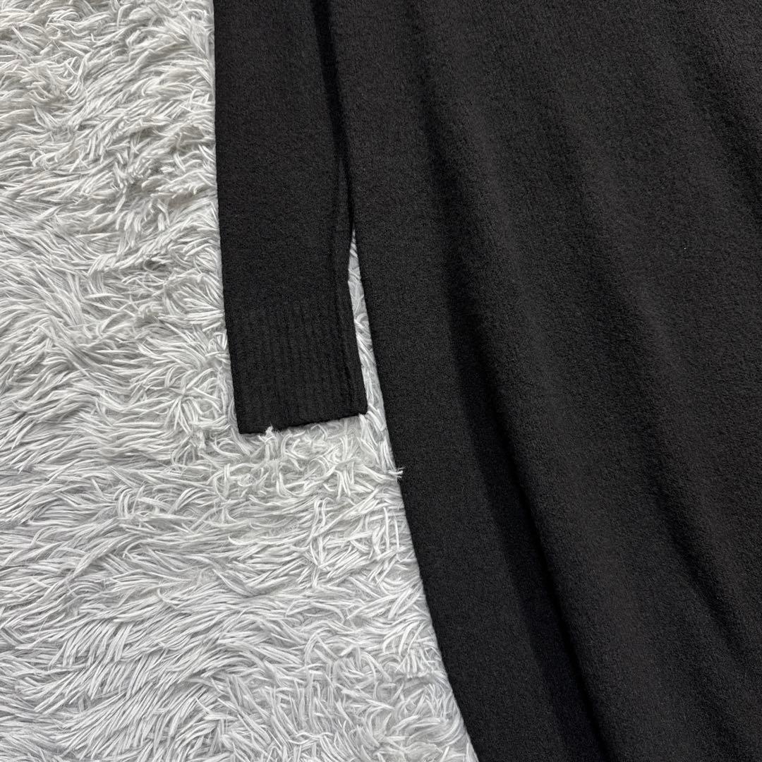 美品✨セオリー カシミヤ混 ニットロングワンピース ハイネック ブラック M