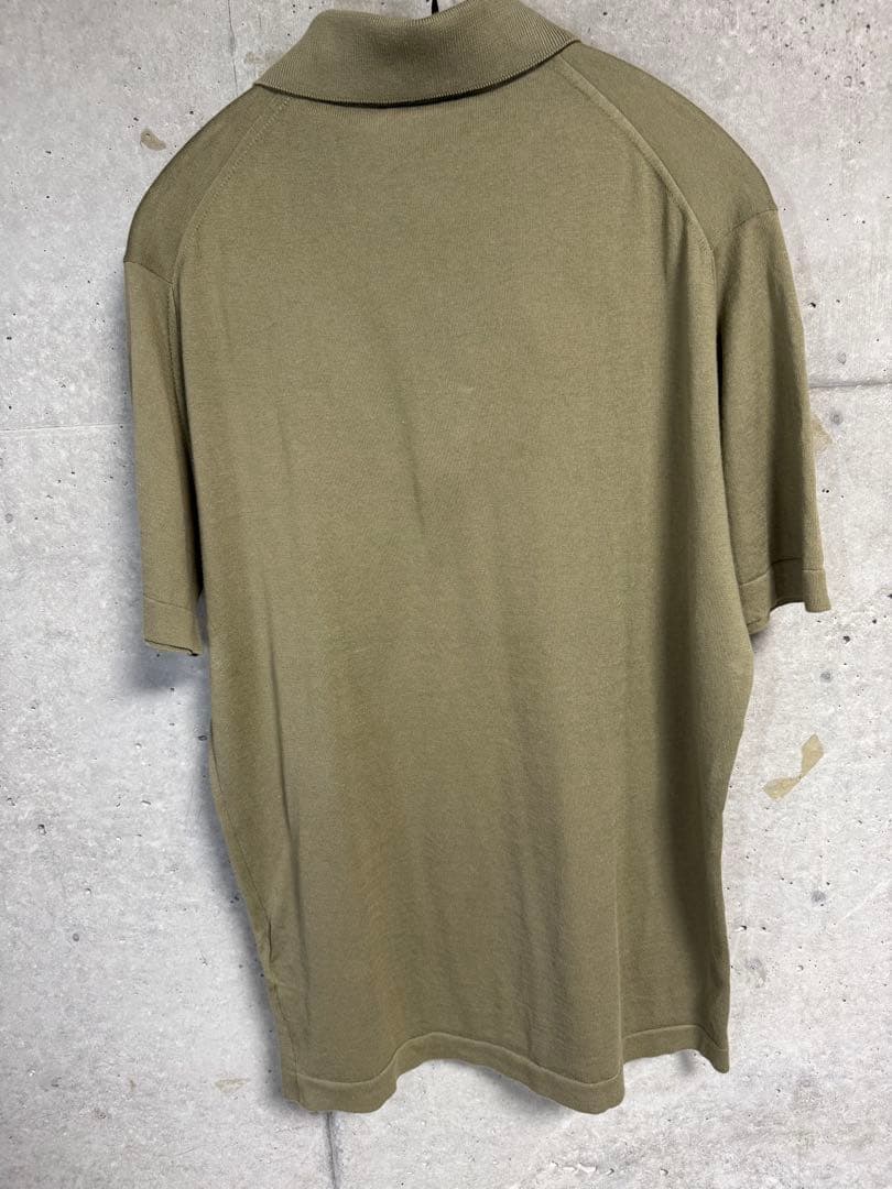 ★JOHN SMEDLEY オリーブ ポロシャツ M ジョンスメドレー半袖ニット