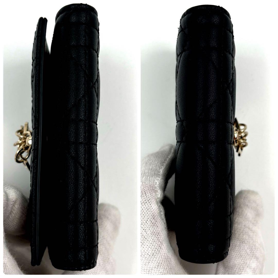 ✨新品・未使用✨　Christian Dior カナージュ　キーケース　4連　黒