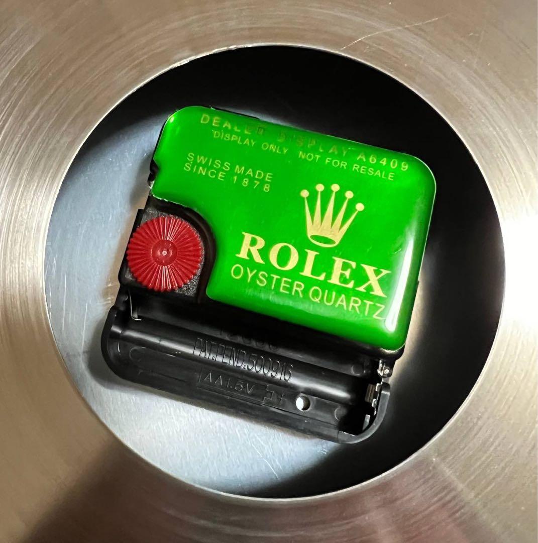 リプロダクト品　新品未使用 希少品 rolex掛け時計 青サブシルバー