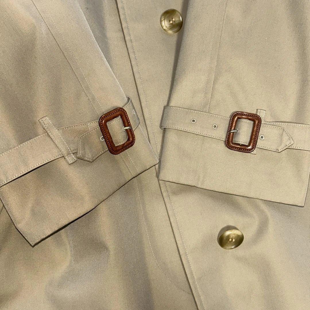 Burberryステンカラーコート/肩フラップ付き/ベージュ