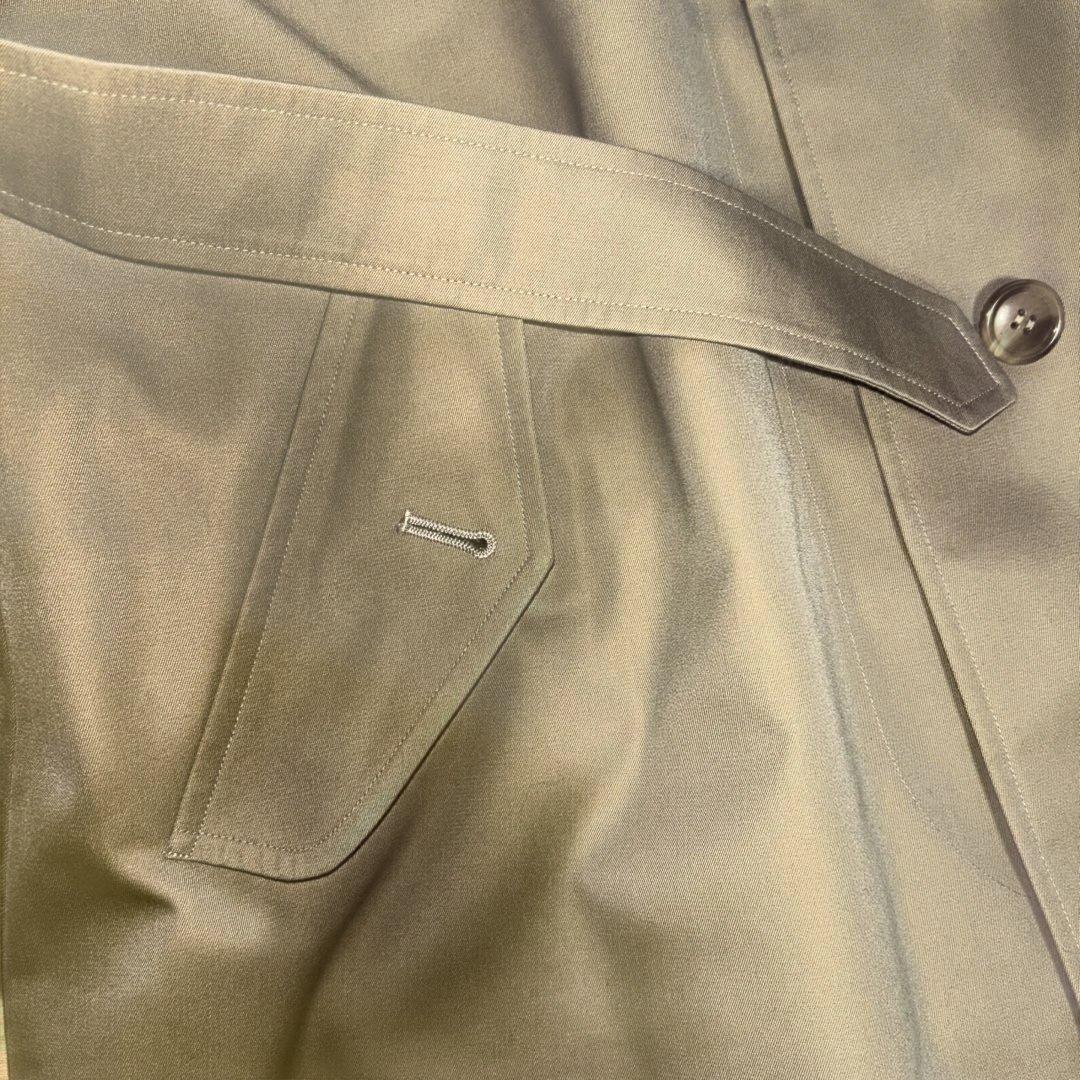 Burberryステンカラーコート/肩フラップ付き/ベージュ