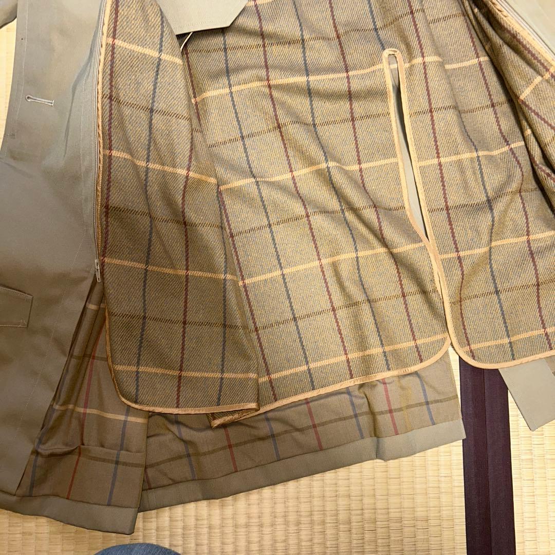 Burberryステンカラーコート/肩フラップ付き/ベージュ