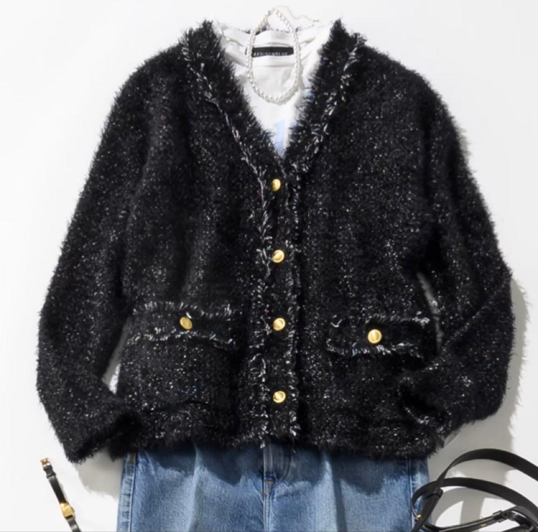 suadeo ❤️新品タグ付き❤️ ツイードニットジャケット