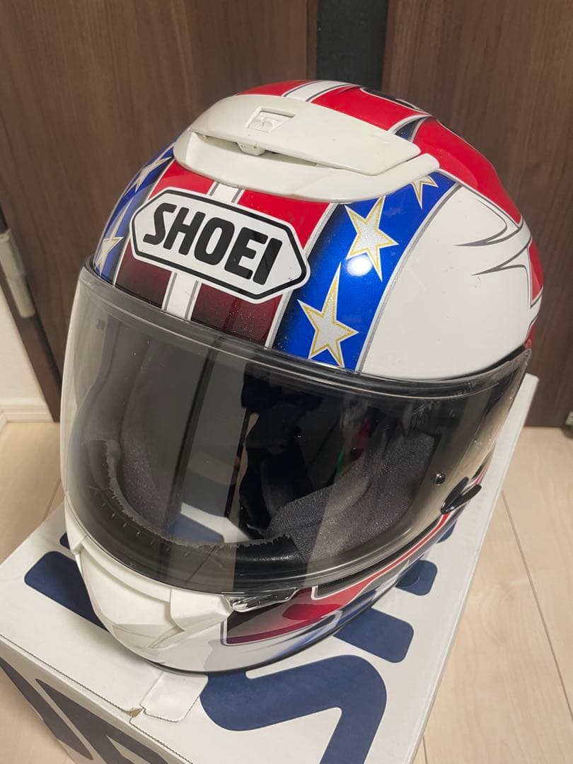 SHOEI フルフェイスヘルメット アメリカ国旗風