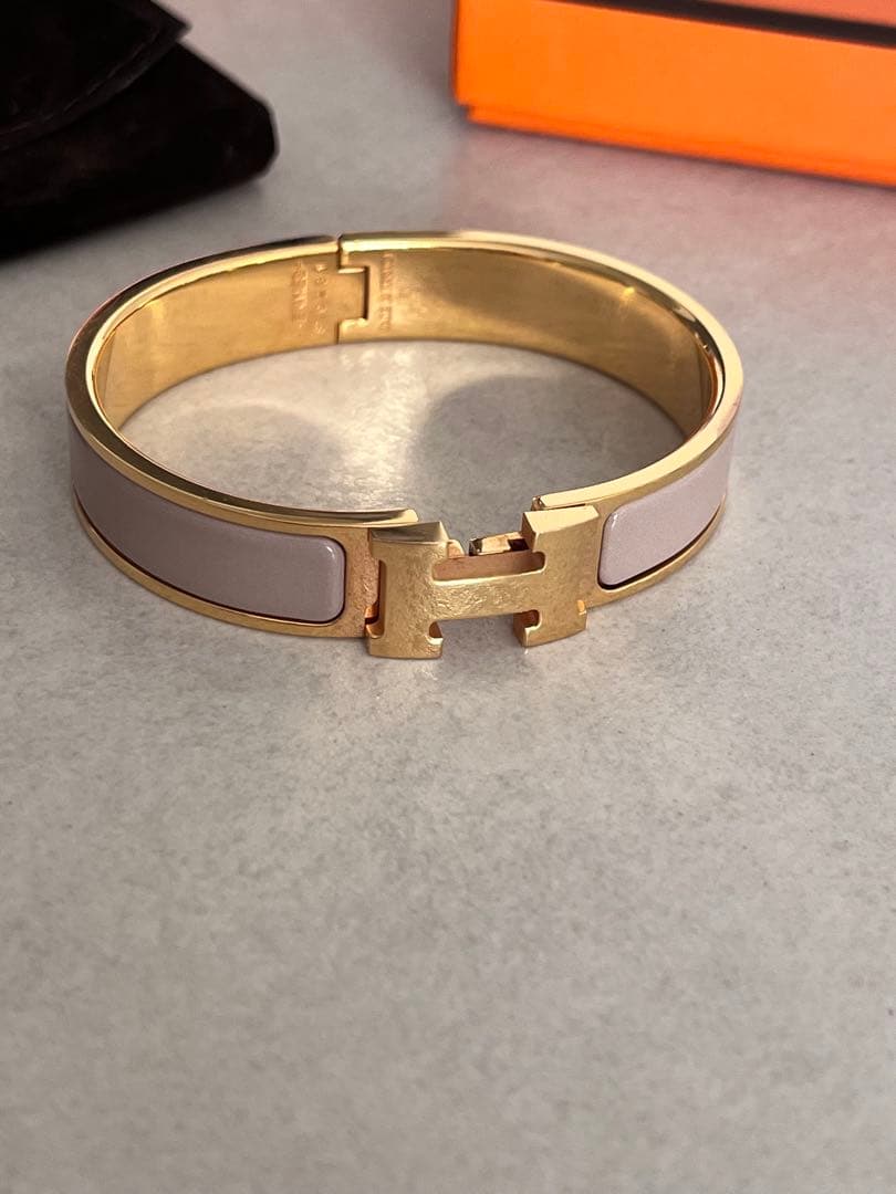 エルメス バングル マロングラッセ ピンクゴールド金具