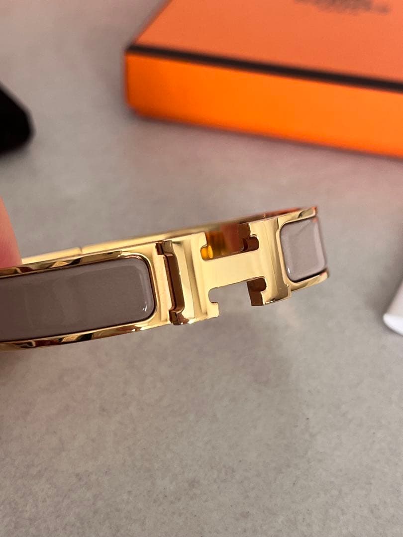 エルメス バングル マロングラッセ ピンクゴールド金具