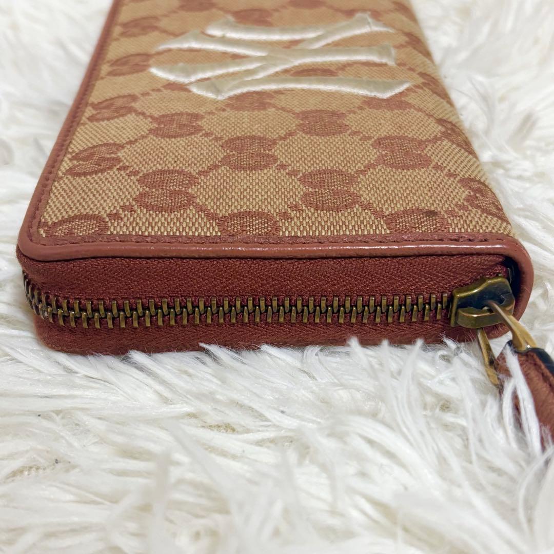 あたま　グッチ　長財布　ニューヨークヤンキース　GGキャンバス