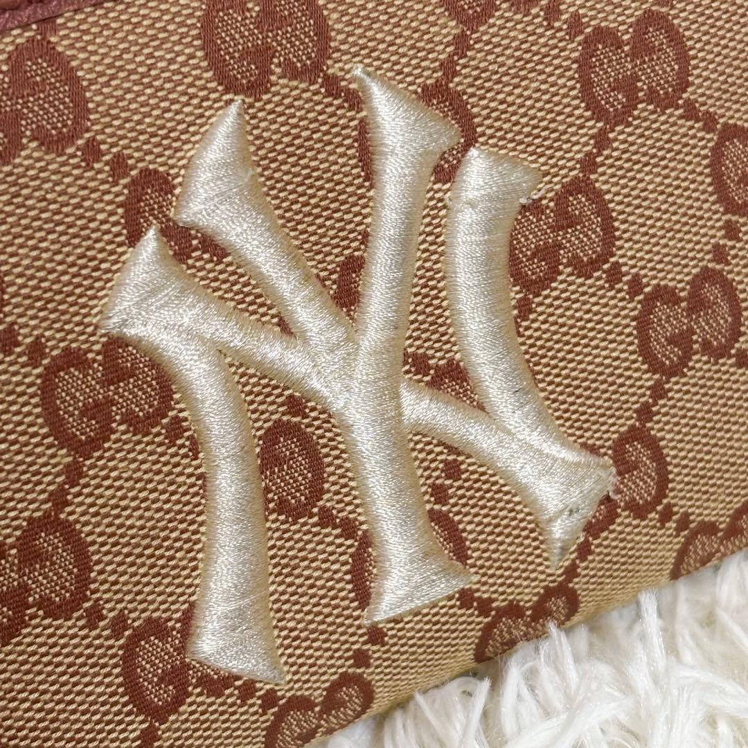 あたま　グッチ　長財布　ニューヨークヤンキース　GGキャンバス