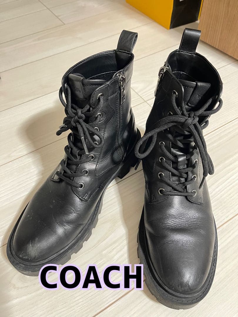 COACH ブラック ジッパーブーツ