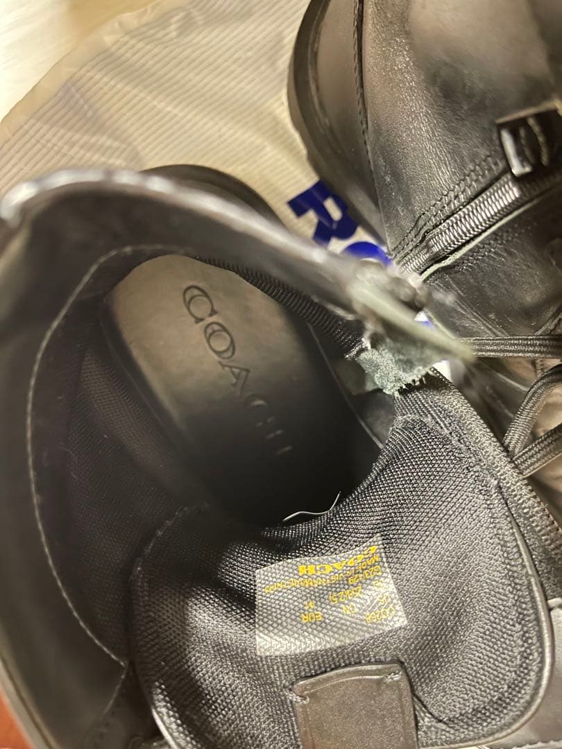 COACH ブラック ジッパーブーツ