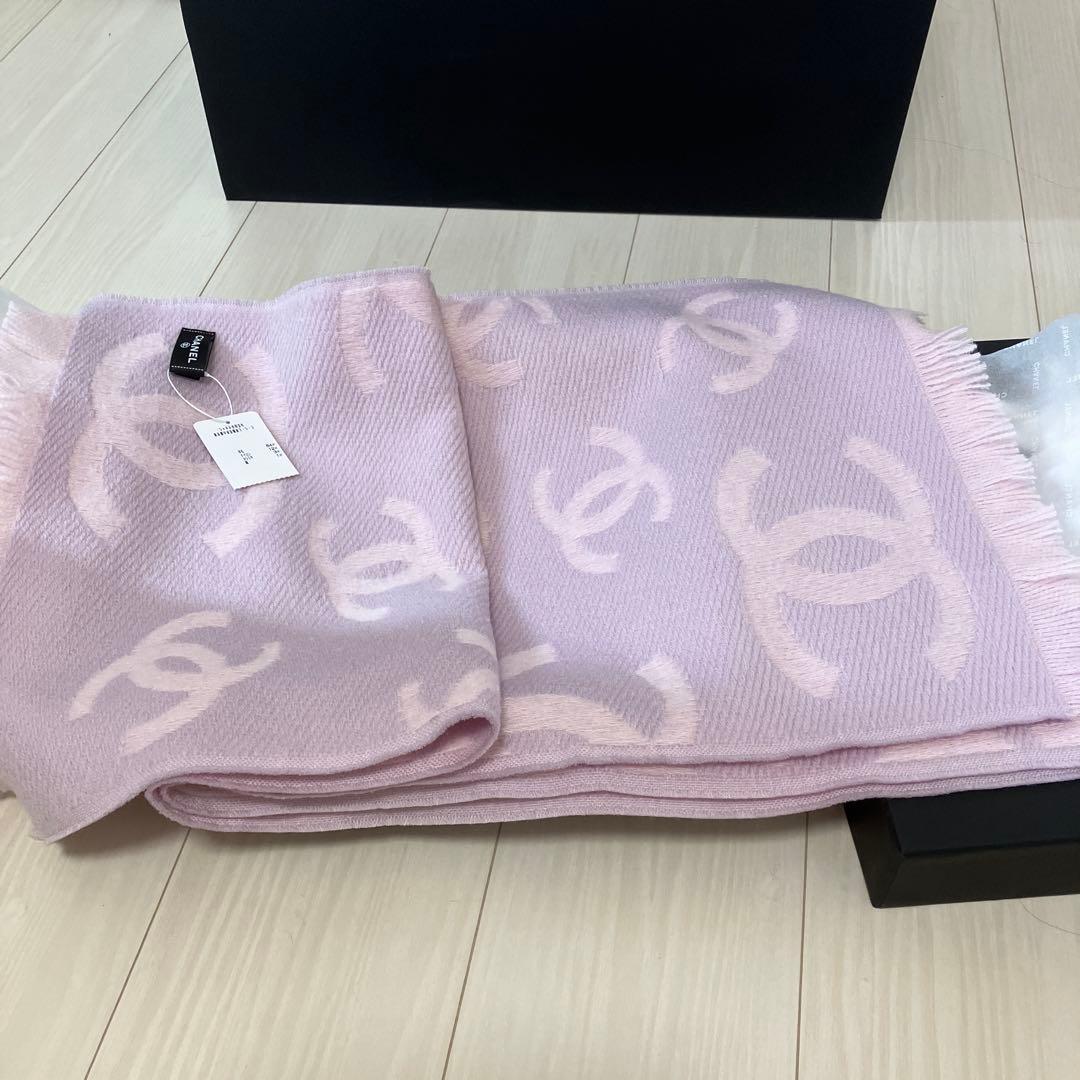 CHANEL ❤︎ピンク ロゴ マフラー❤︎ 26C 新品