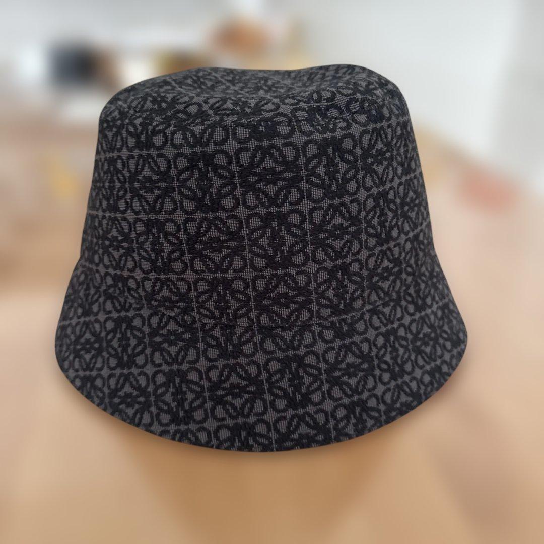 LOEWE アナグラム バケットハット グレー リバーシブル 帽子 ロエベ