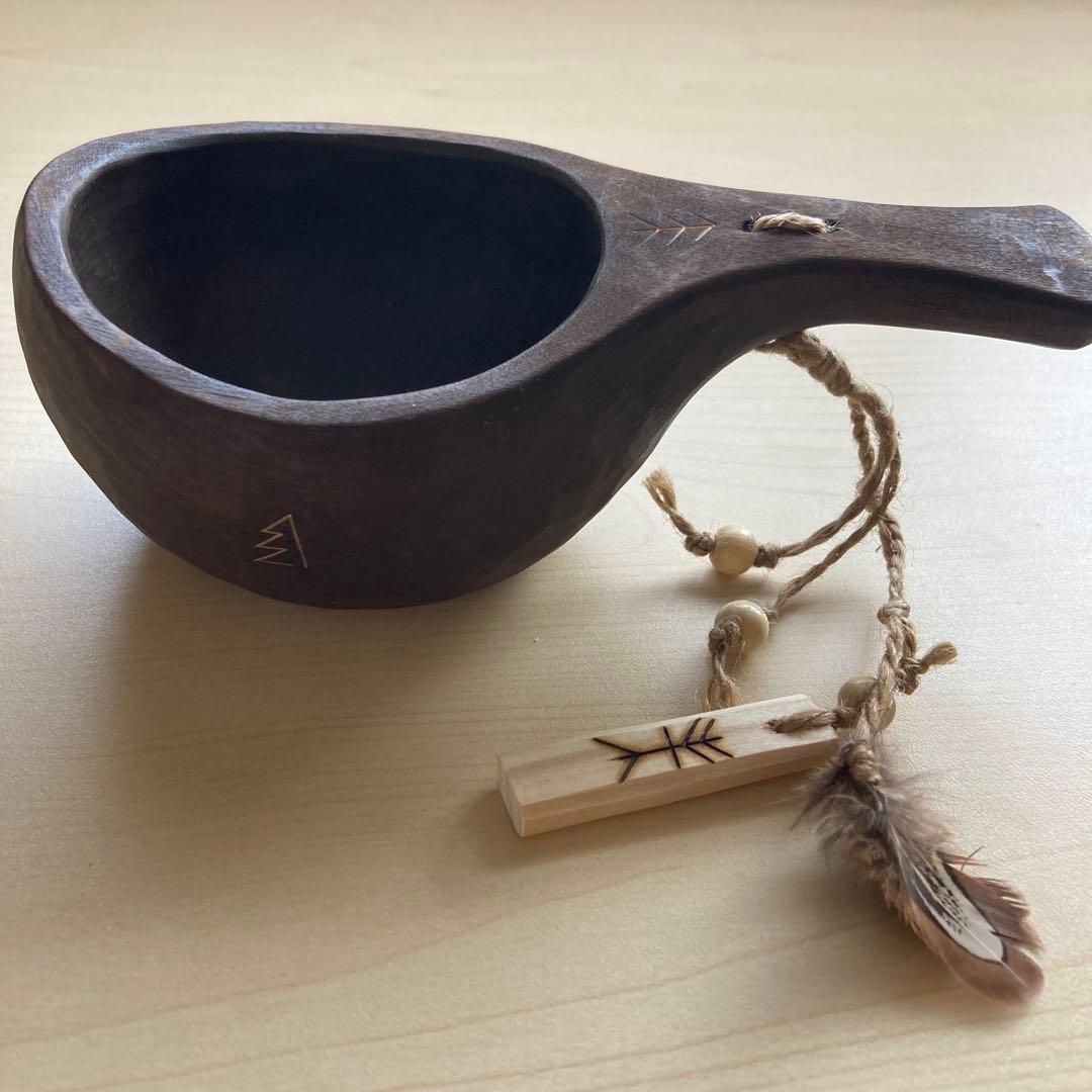 【新品】ソウルオブシベリア　#4 ホワイトペンダント　No.1007 ククサ