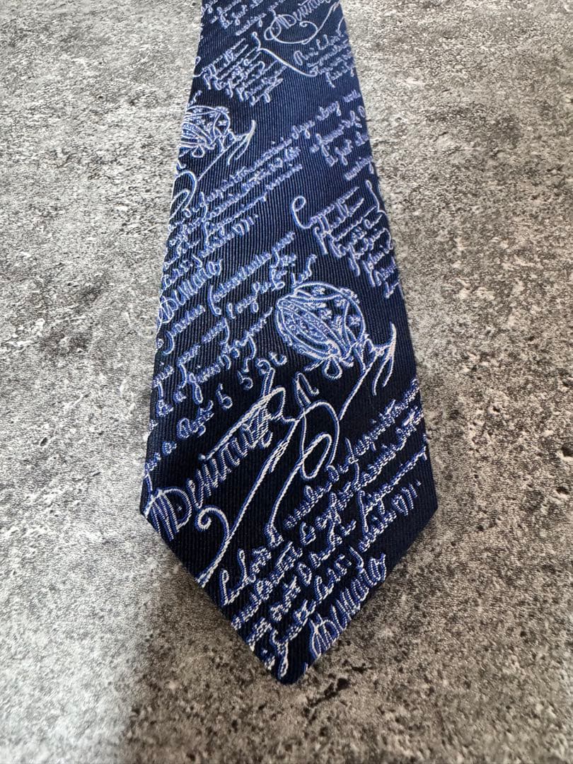 新品同様 ベルルッティ BERLUTI 1895 ネイビー ネクタイ