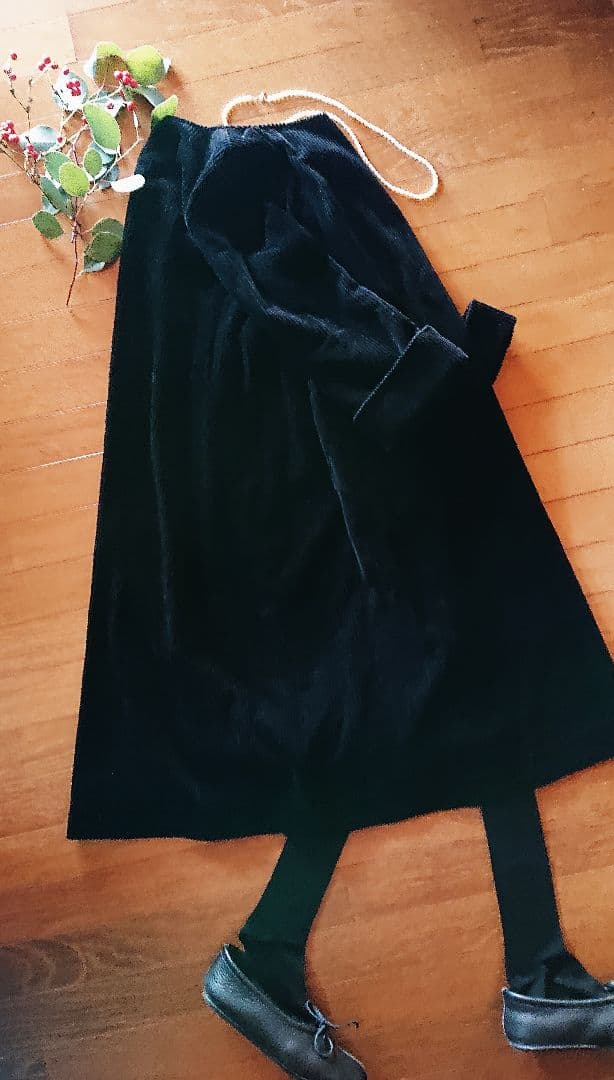 45R☆鬼コーデュロイの馬比古ドレス/ブラック♪